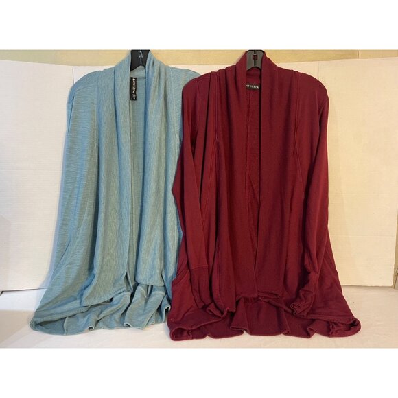 Athleta Sweaters - LOT of 2 Athleta Pranayama Open Cardigans Soft Cozy Sz M Athleisure Travel Wear